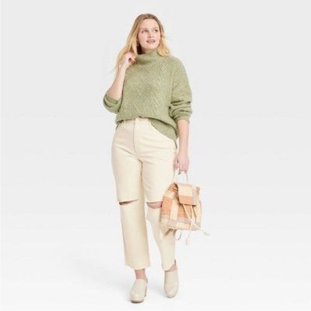 U.T. High Rise White Jeans